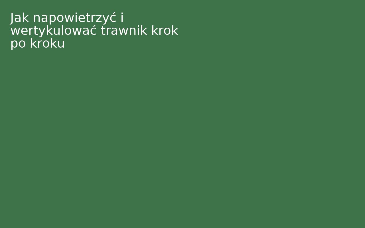 Jak napowietrzyć i wertykulować trawnik krok po kroku