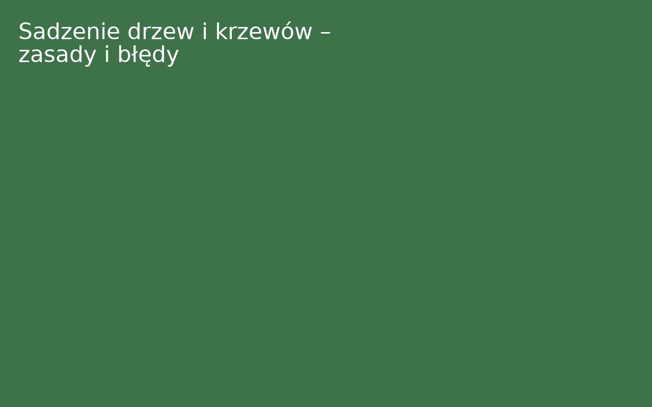 Sadzenie drzew i krzewów – zasady i błędy